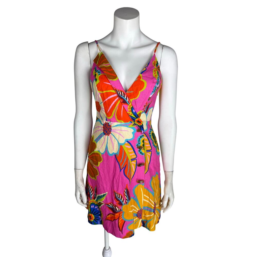 FARM Rio Pink Floral Mini Dress